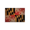 Wile E. Wood 15 x 11 in. Maryland State Flag Wood Art FLMD-1511